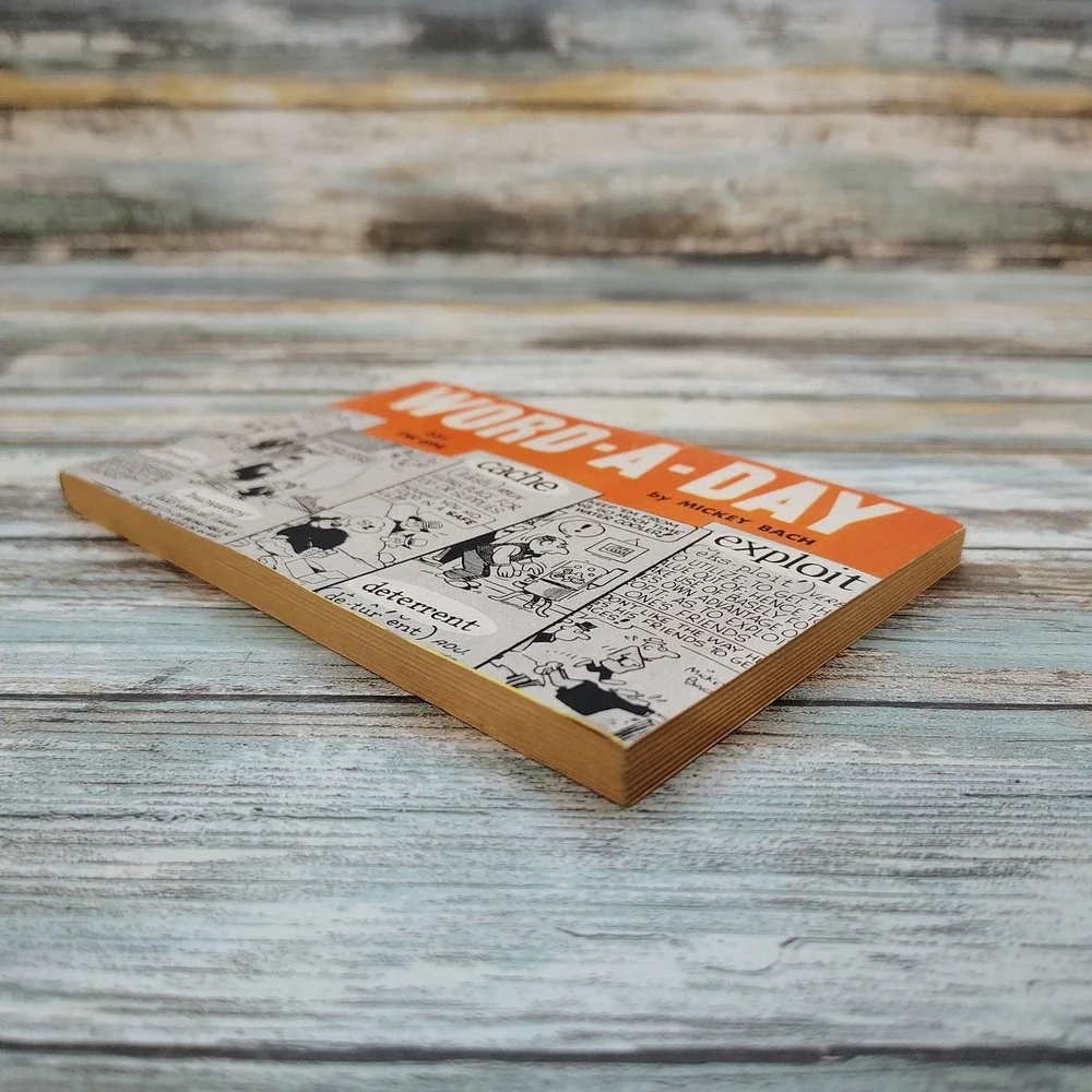 Word-A-Day by Mickey Bach Vtg 1965 Paperback Book Cartoon Word Definitions FUNNY
